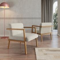 Poltrona em Madeira Maciça com Braço Gandia