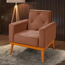 Poltrona em Veludo Florença Canela Poltrona em Veludo Florença Canela