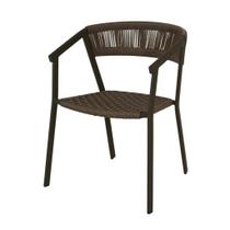 Poltrona Empilhável de Jardim e Área Gourmet Modelo Duda com Corda Naval e Estrutura de Alumínio Poltrona Empilhável de Jardim e Área Gourmet Modelo Duda com Corda Naval e Estrutura de Alumínio
