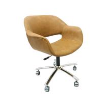 Poltrona Escritório Eduarda cor Caramelo com regulagem de altura - Poltronas do Sul