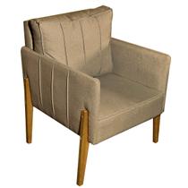 Poltrona Escritório Sala De Estar Mell Pés Palito Laterais Águias Decor