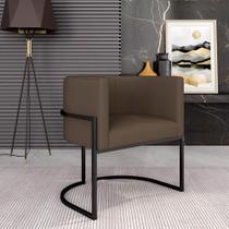 Poltrona Estofada Oregon Preto Fosco/suede Marrom - M. Arapongas Poltrona Estofada Oregon Preto Fosco/suede Marrom - M. Arapongas