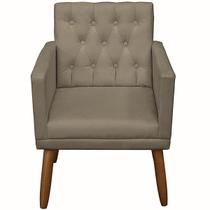 Poltrona Estofada Retrô para Loja Recepção Assento Confortavel Tecido Suede Luxuoso Pés em Madeira Poltrona Estofada Retrô para Loja Recepção Assento Confortavel Tecido Suede Luxuoso Pés em Madeira