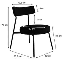 Poltrona Estofada Stout Corriente Est.Preta