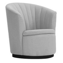 Poltrona Évora Base Fixa Preto Bouclé Cinza - Nexta Casa Poltrona Évora Base Fixa Preto Bouclé Cinza - Nexta Casa