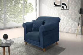 Poltrona Felipe Luxo 1 Lugar Veludo - Se Liga Shop