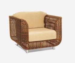 Poltrona fibra sintética e alumínio almofada impermeável Poltrona fibra sintética e alumínio almofada impermeável