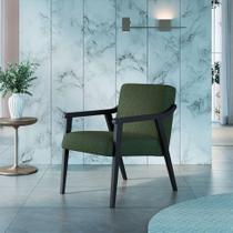 Poltrona Flavia Algodão Verde e Preta