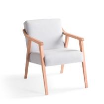 Poltrona Flávia Cinza e Natural