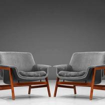 Poltrona Frattini Base Preta em material ecológico ou Natural e Tecido Várias Cores - Datelli Design