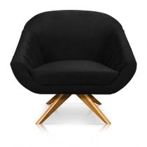 Poltrona Giovana Suede Preto