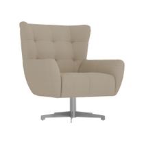 Poltrona Giratória 88cm Bull Linho Off White - Sallar Home Poltrona Giratória 88cm Bull Linho Off White - Sallar Home