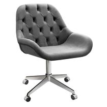 Poltrona Giratória com Rodízio Cadeira Decorativa Sala, Escritório, Recepção Lua