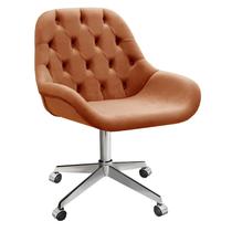 Poltrona Giratória com Rodízio Cadeira Decorativa Sala, Escritório, Recepção Lua
