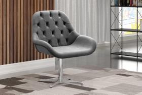 Poltrona Giratória de Metal Cadeira Decorativa Sala, Escritório, Recepção Lua