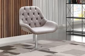 Poltrona Giratória de Metal Cadeira Decorativa Sala, Escritório, Recepção Lua