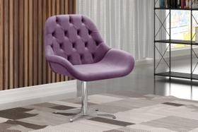 Poltrona Giratória de Metal Cadeira Decorativa Sala, Escritório, Recepção Lua