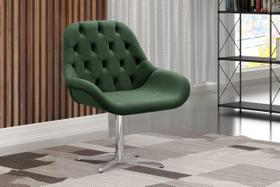 Poltrona Giratória de Metal Cadeira Decorativa Sala, Escritório, Recepção Lua Verde Poltrona Giratória de Metal Cadeira Decorativa Sala, Escritório, Recepção Lua Verde