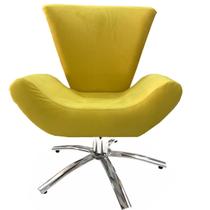 Poltrona Giratória Elegance Sued Amarelo Poltrona Giratória Elegance Sued Amarelo