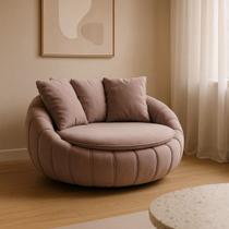 Poltrona Giratória Madeira Escritório Sala Quarto Almofadas Luxo Reforçada Premiun Salao Rosa Poltrona Giratória Madeira Escritório Sala Quarto Almofadas Luxo Reforçada Premiun Salao Rosa