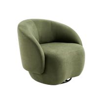 Poltrona Giratória Orgânica Grécia Veludo Verde NS Cor:Verde Poltrona Giratória Orgânica Grécia Veludo Verde NS Cor:Verde
