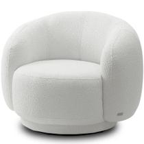 Poltrona Giratória Orgânica Para Sala Living Elodie M05 Bouclê Creme - Lyam Decor Poltrona Giratória Orgânica Para Sala Living Elodie M05 Bouclê Creme - Lyam Decor