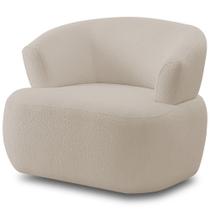 Poltrona Giratória Orgânica Para Sala Living Florea M05 Bouclê Creme - Lyam Decor Poltrona Giratória Orgânica Para Sala Living Florea M05 Bouclê Creme - Lyam Decor