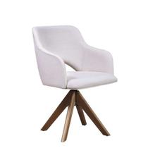 Poltrona Giratória Vazada PL126 Off White Cercatto