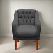 Poltrona Grécia Estofada Decorativa para Sala de Estar no Suede Conforto, Design Moderno e Sofisticação - Dritex