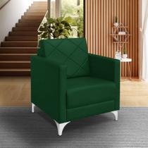 Poltrona Helena Decorativa Clinica e recep tecido suede