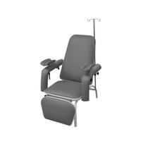 Poltrona Hospitalar Para Coleta e Hemodiálise Com Suporte de Soro Standard Cinza Poltrona Hospitalar Para Coleta e Hemodiálise Com Suporte de Soro Standard Cinza