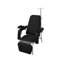 Poltrona Hospitalar Para Coleta e Hemodiálise Com Suporte de Soro Standard Preta Poltrona Hospitalar Para Coleta e Hemodiálise Com Suporte de Soro Standard Preta