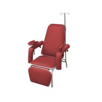 Poltrona Hospitalar Para Coleta e Hemodiálise Com Suporte de Soro Standard Vermelha Poltrona Hospitalar Para Coleta e Hemodiálise Com Suporte de Soro Standard Vermelha