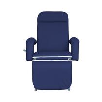 Poltrona Hospitalar Reclinável Descanso e Acompanhante Luxo Azul Marinho