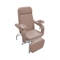 Poltrona Hospitalar Reclinável Para Coleta e Hemodiálise Comfort Bege