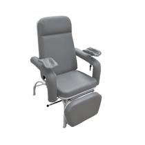 Poltrona Hospitalar Reclinável Para Coleta e Hemodiálise Comfort Cinza