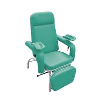 Poltrona Hospitalar Reclinável Para Coleta e Hemodiálise Comfort Verde Bebê