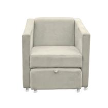 Poltrona Ibis com puff Bege