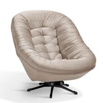 Poltrona Ibiza Sala Conforto em Veludo e Pés Giratórios