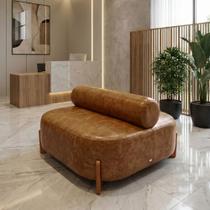 Poltrona Ilha Recepção material sintético Modena Ocre Design Sofisticado Loja Consultório - Montanari s Decor Poltrona Ilha Recepção material sintético Modena Ocre Design Sofisticado Loja Consultório - Montanari s Decor
