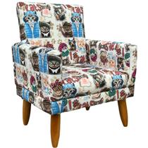 Poltrona Infantil Confortável Decorativa Decoração Infantil Estampa Gatos Poltrona Infantil Confortável Decorativa Decoração Infantil Estampa Gatos
