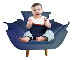 Poltrona Infantil Mini Sofá Qualidade Perfeita Para Criança Azul