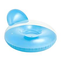 Poltrona Inflável de Piscina C/ Encosto Guarujá Azul 137x22 - Intex