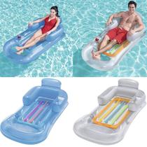 Poltrona Inflável De Piscina Praia Com Porta Lata 1,61x 84cm - NM Poltrona Inflável De Piscina Praia Com Porta Lata 1,61x 84cm - NM