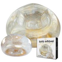Poltrona Inflável Lazy Lounge Glitter Com Puff VG Plus