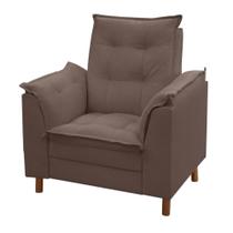 Poltrona Isa Escritório Consultório Recepção Suede Marrom - MABE MAGAZINE Poltrona Isa Escritório Consultório Recepção Suede Marrom - MABE MAGAZINE
