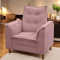 Poltrona Isa Escritório Consultório Recepção Suede Rose - MABE MAGAZINE Poltrona Isa Escritório Consultório Recepção Suede Rose - MABE MAGAZINE