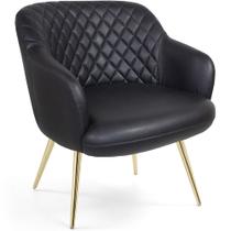 Poltrona Jade Tressê Pés Palito Gold Corano Black - Nexta Casa Poltrona Jade Tressê Pés Palito Gold Corano Black - Nexta Casa