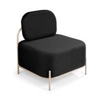 Poltrona Jequitibá Aço Carbono Dourado