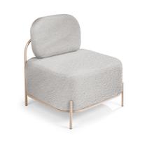 Poltrona Jequitibá Aço Carbono Dourado